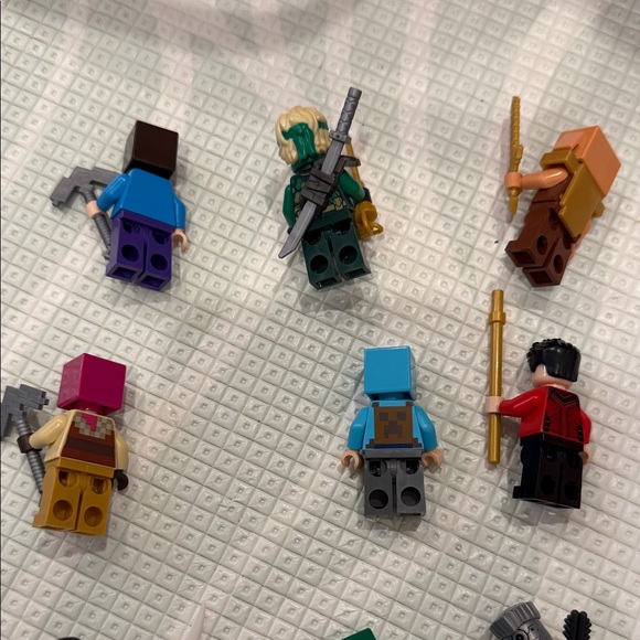 Lego Minifigure Set with Red, Blue, and Gold Accents - Picture 6 of 9